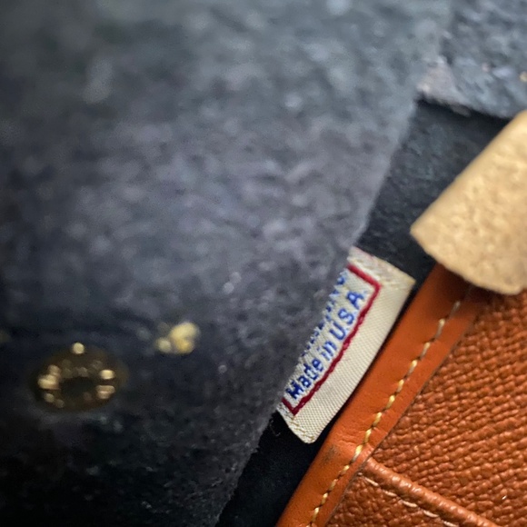 Dooney and Bourke Small Equestrian Classic Crossbody AWL Leather Black Tan Bag - Picture 6 of 12